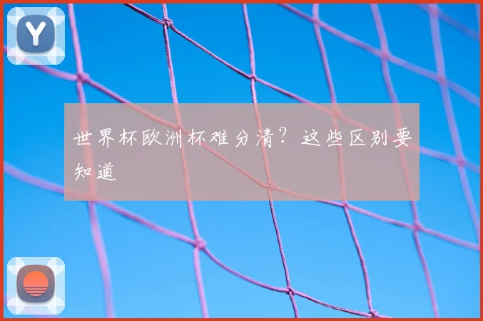 世界杯欧洲杯难分清？这些区别要知道