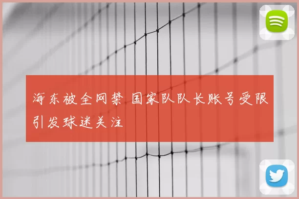 海东被全网禁 国家队队长账号受限引发球迷关注